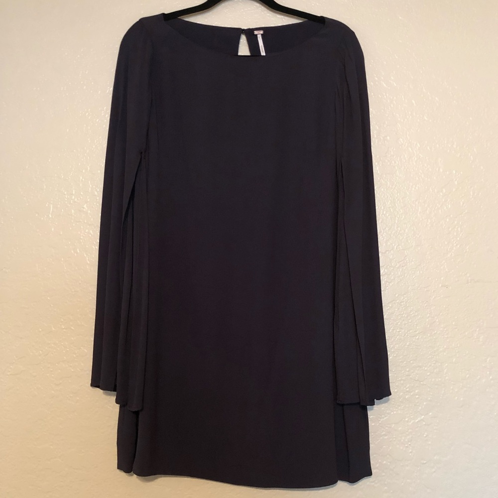 NEW! Free People Bell Sleeve Blue Dress